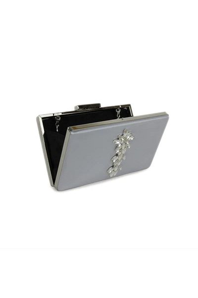 Wedding Fashion Culoare Gri Argintiu Carcasă Satin Rochie de Seară Geantă Clutch Prom Graduare Geantă de mână