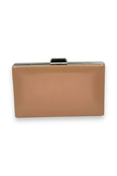 MidStore Geantă elegantă din piele de culoare nud, cu finisaj mat, potrivită ...