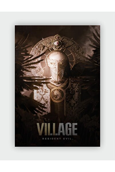 fırsatlar diyarı Village - Resident Evil Game Duvar Posteri - Kalın Kağıt - Ç...