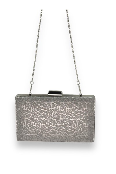 MidStore Platinum Metal Handle Women's Evening Dress Bag Wedding Engagement Henna Evening Bag