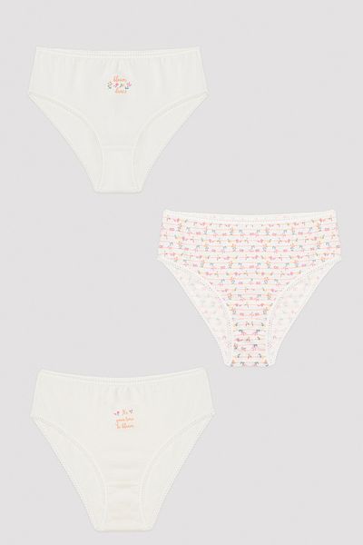 Penti Girl's Bloom Dance Organic 3-Piece Slip Panties