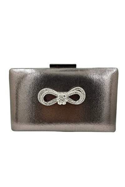 Generic Brand Silver Case Crystal Stone Evening Dress Bag Stylish Platinum An...