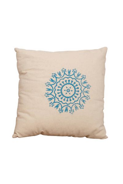 Adore Mobilya 45x45x10 cm Indigo Throw Pillow - Blue Printed