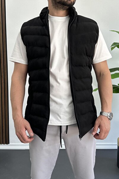 Edwox سترة نوبوك بقصة ضيقة للرجال باللون الأسود - بسحاب Edw088