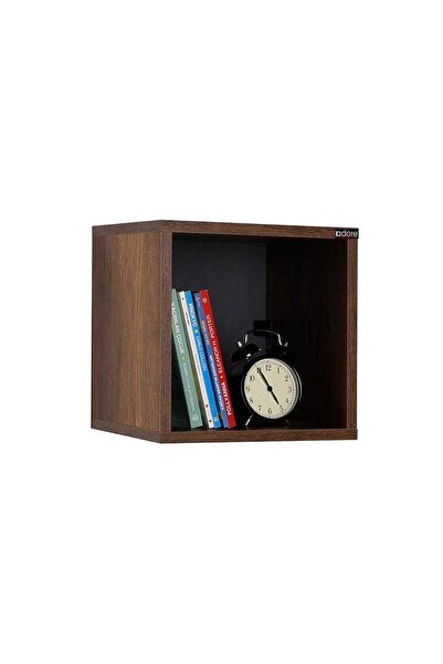 Adore Mobilya Rainbow Duvar Raf-koyu Ceviz (oslo Ceviz) 33x33x19 Cm (gxyxd)