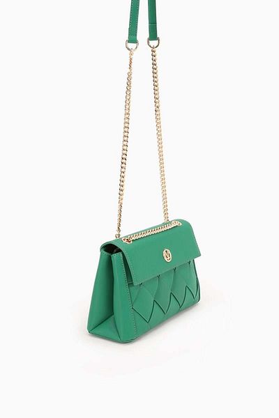 Levidor Grass Green Diamond Pattern Shoulder Bag