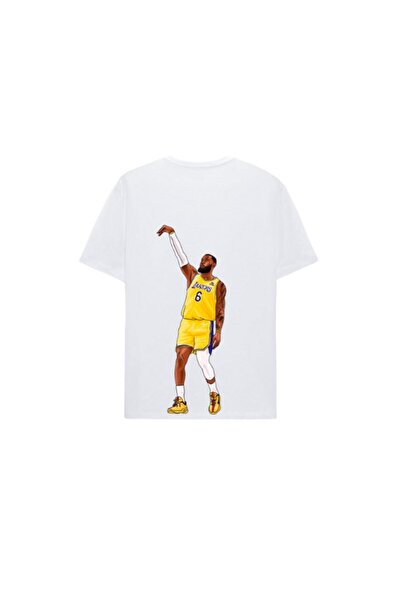 CC STORE Μπλουζάκι Unisex Oversize Nba White Lebron