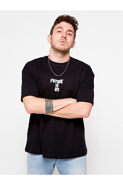 CC STORE Μπλουζάκι Oldschool με στάμπα Unisex Oversize Future Is Us