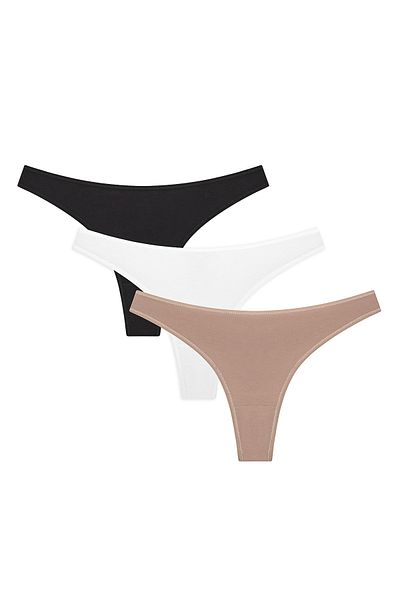 Penti Neues Basic Mehrfarbiges 3-teiliges Tanga-Höschen
