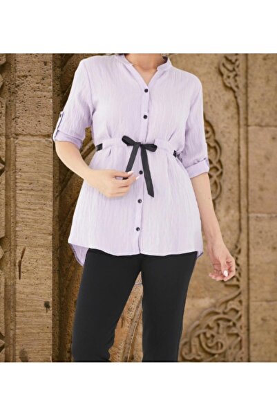 babycandor Çizgili kuşaklı gömlek