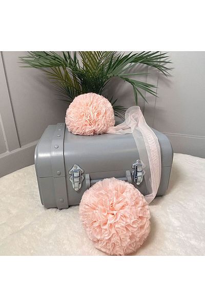 PAMUKA Pompom Baby Pink Tulle Twin