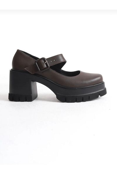 MODA MHS Дамски обувки Came с дебел ток и една каишка
