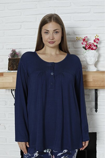 LİMİSSİ طقم بيجامة كبيرة الحجم 100% قطن موسمي