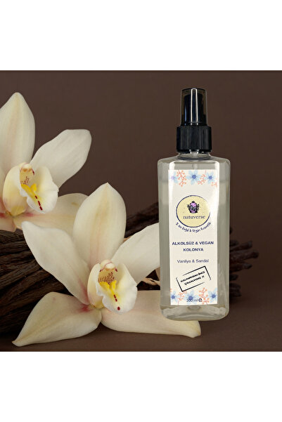 NATUVERSE ALKOLSÜZ HELAL KOLONYA VANİLYA - SANDAL % 100 DOĞAL & VEGAN & EL YAPIMI 200 ml