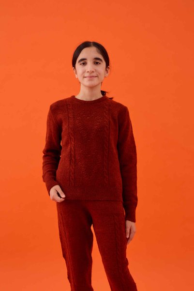 Nisrakids Girl's Knitwear Bottom Top Set