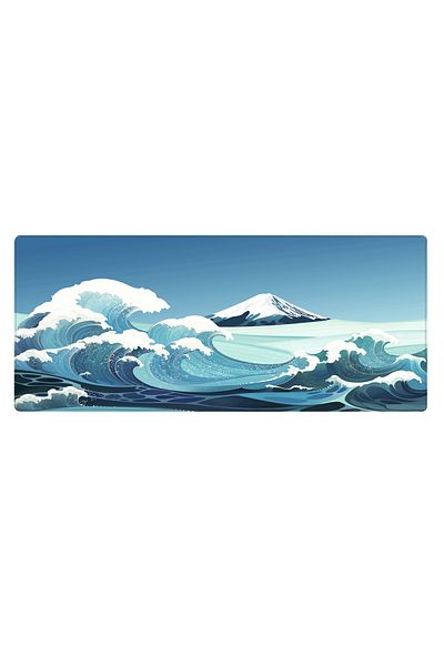 PORGE لوحة ماوس ألعاب مقاس 90x40 Xxl كبيرة لوحة ماوس ألعاب كاناجاوا