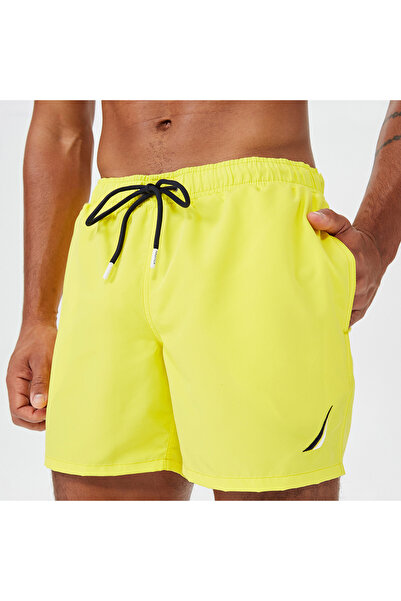 Nautica Erkek Sarı Standart Fit Deniz Şortu