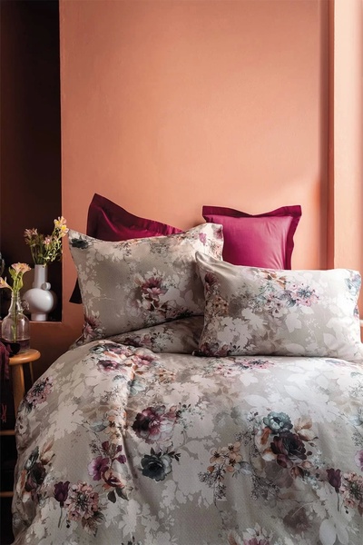 İssimo Home Poette 210 TC (83 TEL) Dijital Pamuk Saten Aile Seti Nevresim Takımı