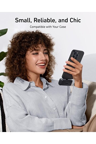 Anker Nano Powerbank (22.5W, Dahili USB-C Bağlantı Noktası) - Beyaz - A1653