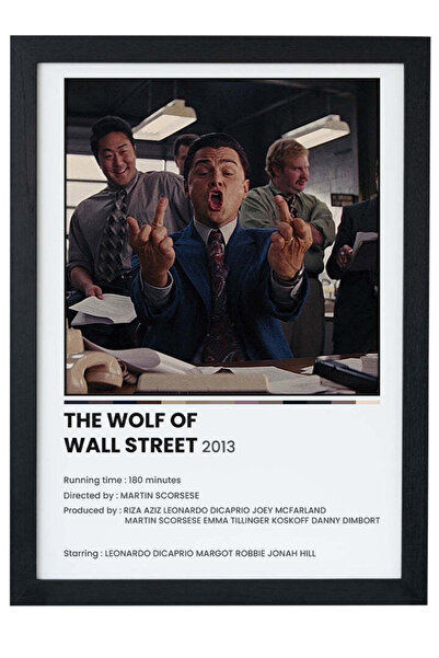 gxe.art The Wolf Of Wall Street Dizi-Film Siyah Çerçeveli Tablo Poster