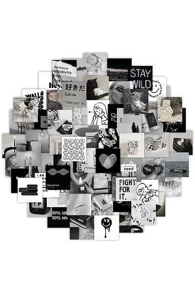 GUGUK Monochrome Sticker Set (Ggk-Zd003)