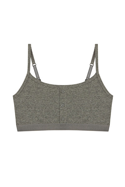 Penti Çok Renkli Teen Grey Button Rib 2li Yarım Atlet
