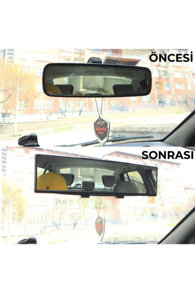 ŞüsCarOto Aksesuar Carub 240 mm Bombeli Makaslı Geçmeli İç İlave Ayna Siyah