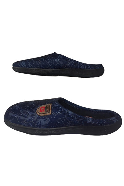 GEZER Чоловічі ортопедичні тапочки синього кольору в смужку - для щоденного домашнього використання - Gezerr302-11