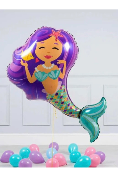 Partifabrik Mermaid Themed Foil Balloon Large Size