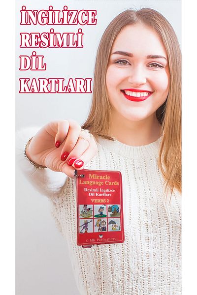 MK English - Turkish Illustrated Chain Word Cards - Verbs 2 - Verbs - 112 Pages -