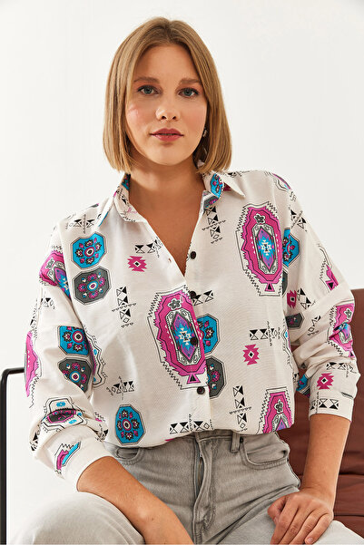 Bianco Lucci Női mintás ujjú, összehajtható vászoning 85001039