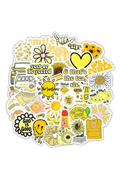 GUGUK Yellow Vibes Sticker Set (Ggk-Zs007)