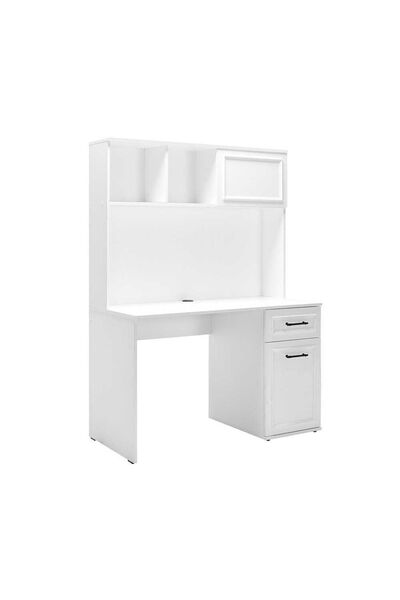 Adore Mobilya Countryçekmeceli Kapaklı Çalışma Masası-mat Lake Beyaz (DİAMOND...