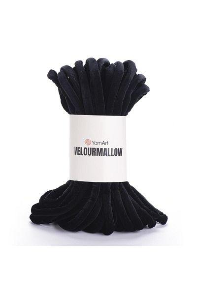 Yarnart VELOURMALLOW Μαύρο Νήμα Πλεξίματος - 7109