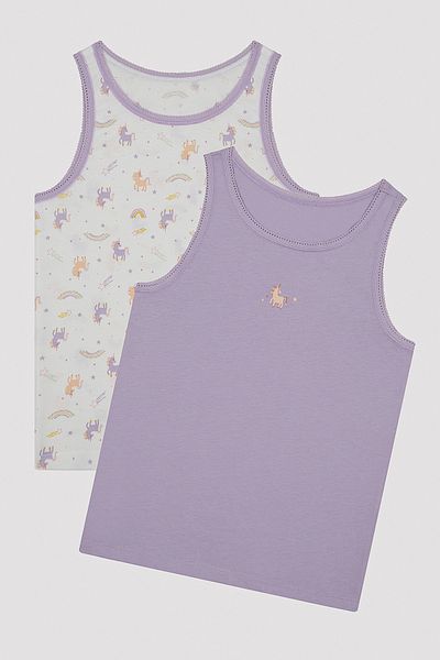 Penti Girl's Unicorn Multicolored 2-Piece Tank Top