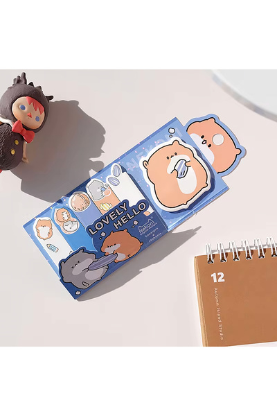GUGUK Sevimli Hamster Yapışkan Not Seti • Index Sticker (GGK-ZE005)