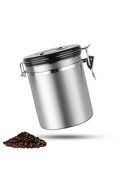 MIBRU Coffee stainless steel container jar 1000ml silver