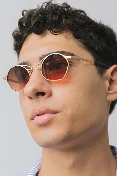 Bilge Karga Gustav Gold Brown Orange Sunglasses for Men