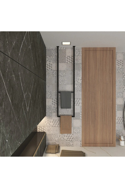 Grandmix حامل مناشف معدني مثبت على السقف - شماعة سقف