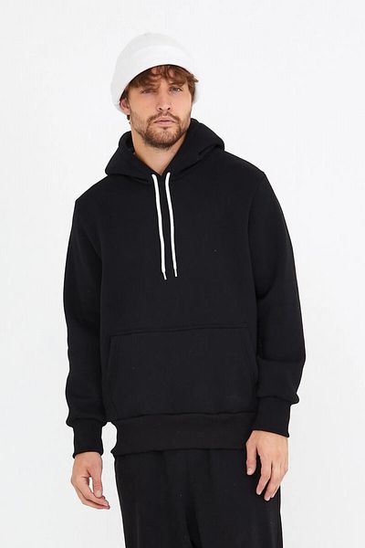 AMAZING CRASH Μαύρο Unisex Basic φούτερ με κουκούλα καγκουρό τσέπη 1163