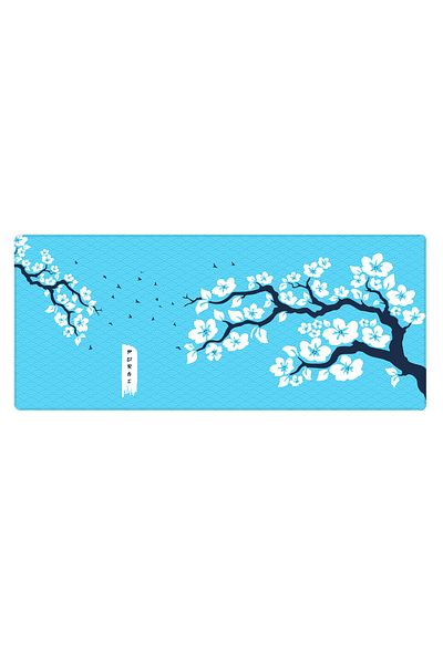 PORGE لوحة ماوس Sakura Gamer مقاس 90x40 مقاس XXL لوحة ماوس Cherry Blossom لوحة ماوس ألعاب المكتب Cherry Blossom