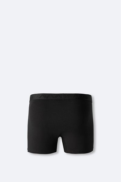 Avva Schwarze Herren-Boxershorts aus flexibler Baumwolle – B 009510