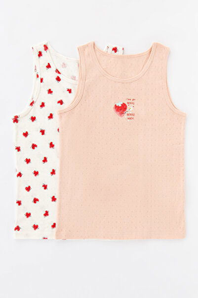 Penti Girl's Berry Much Pointel 2-Piece Tank Top