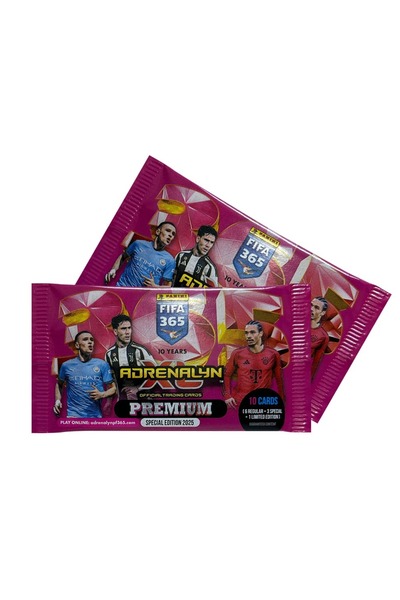 Başel Toys بانيني فيفا 365 أدرينالين 2025 بريميوم كارد 2 عبوة