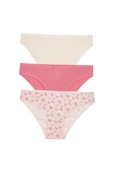 Penti Soft Pointel Floral Printed 3-Piece Slip