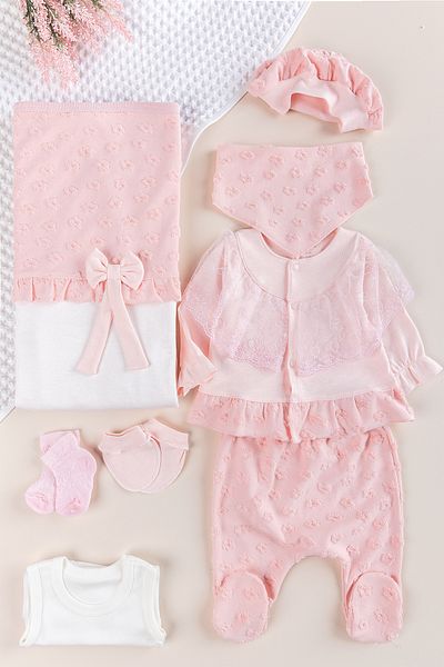 Babymod Laced 8-Piece Baby Girl Hospital Release Baby Set