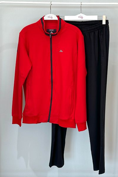 REMSA Ανδρικό Σετ Φόρμας Κόκκινο Lycra Combed Cotton - 3715