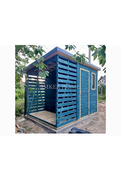 IMKER HOME Odunluklu Bungalov Kulübe Model Ahşap Ev Ahşap Bahçe Düzenleme Ard...