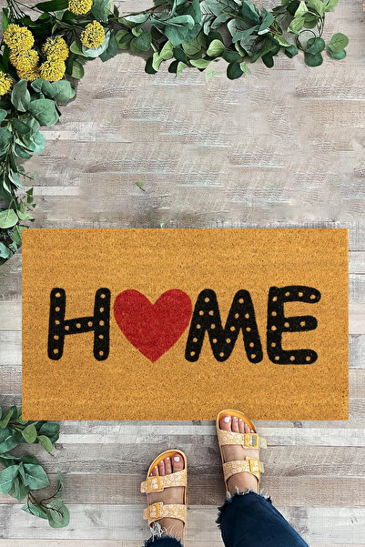 KARMAT Home Red Heart Door Mat Suitable for Indoor and Outdoor