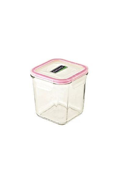 BİEV 920 ml Vacuumed Square Glass Storage Container - Glc010
